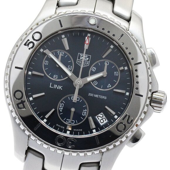 TAG HEUER Link CJ1112 Date Chronograph Navy Dial Quartz Men's Watch_895107 - Picture 1 of 6